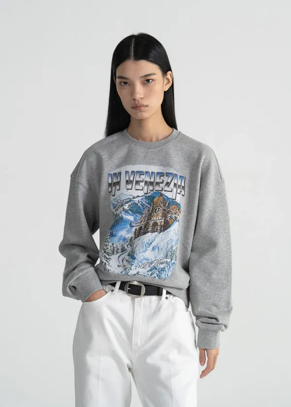 IN VENEZIA GRAPHIC SWEATSHIRT - MELANGE GREY