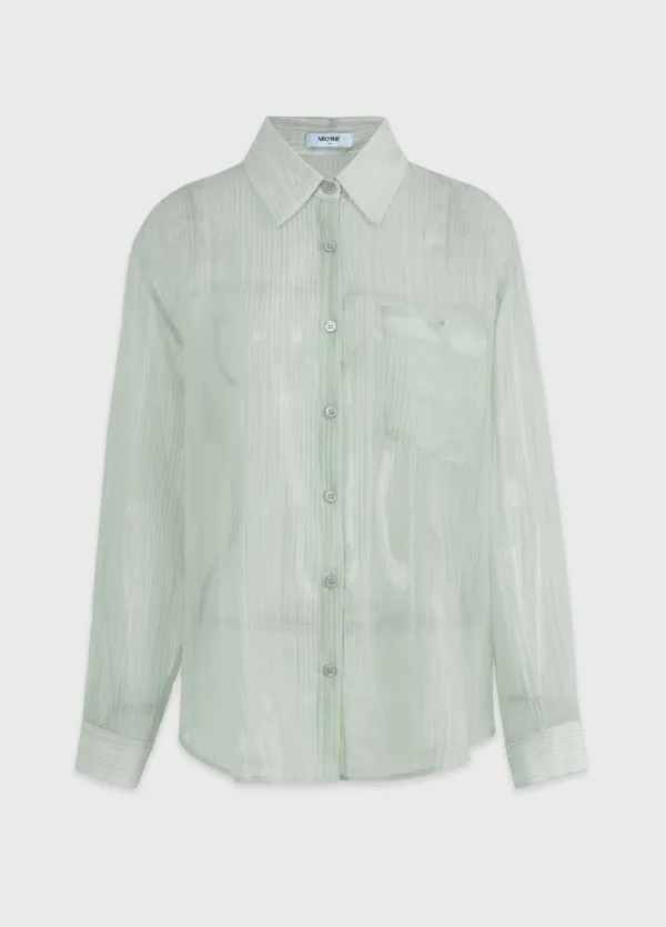 [44-120]  Caeli See-Through Shirt  카일리 시-스루 셔츠 (봄-여름-데일리룩-출근룩-캐주얼-베이직-심플-데이트룩-셔츠-시스루-긴팔셔츠-오버핏셔츠-여름셔츠-오버핏-자체제작)