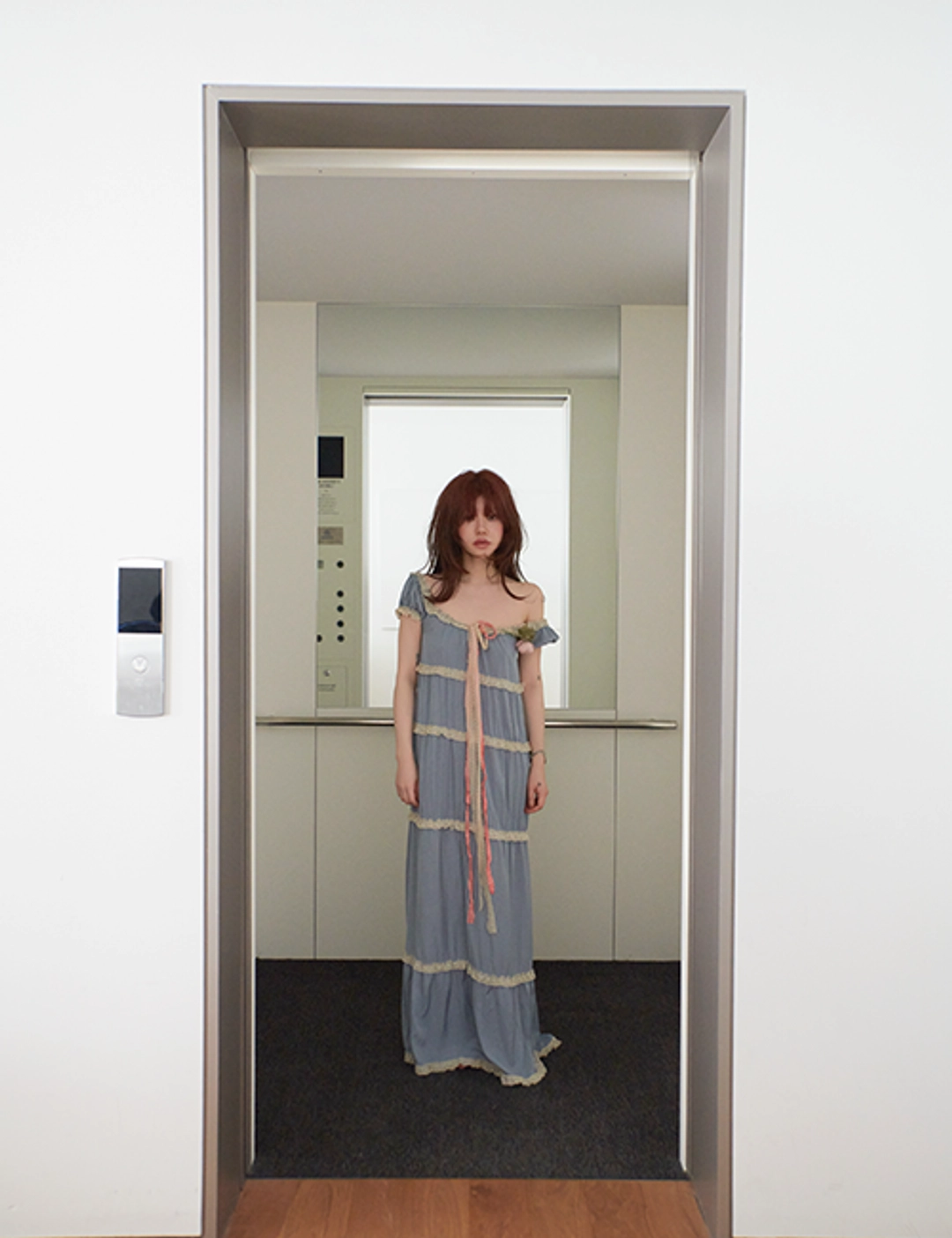 프레클 silk strap tiered maxi dress 상품 이미지 2