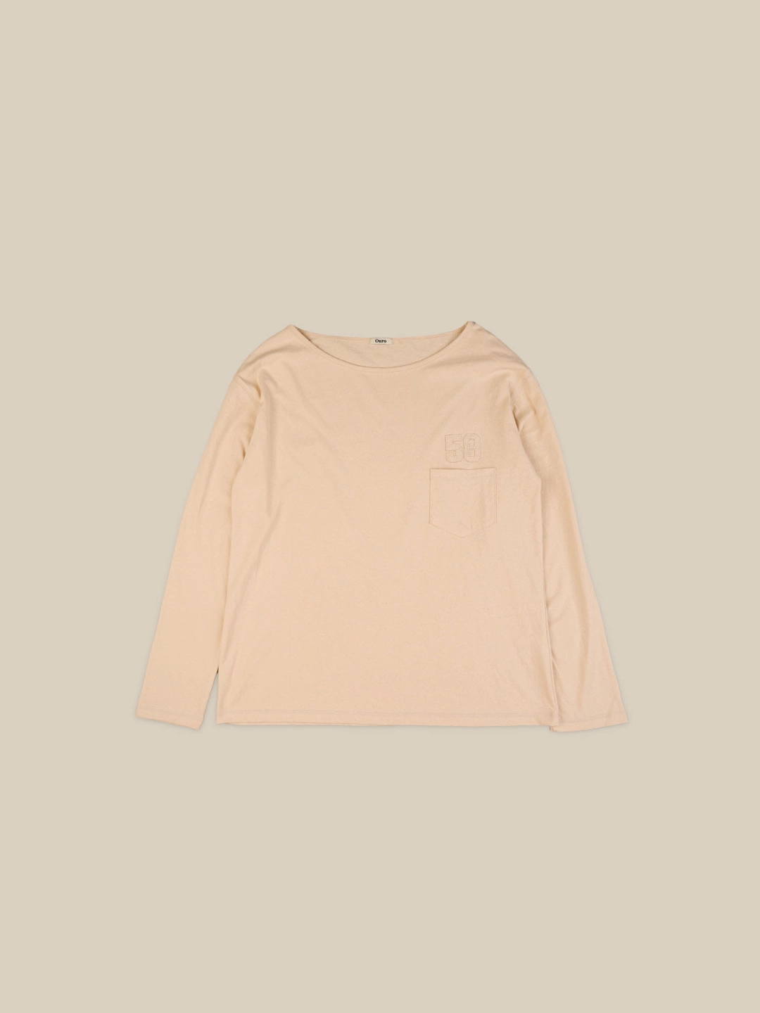 아우로 PATCHED POCKET OFF SHOULDER T [ BUTTER ] 상품 이미지 1