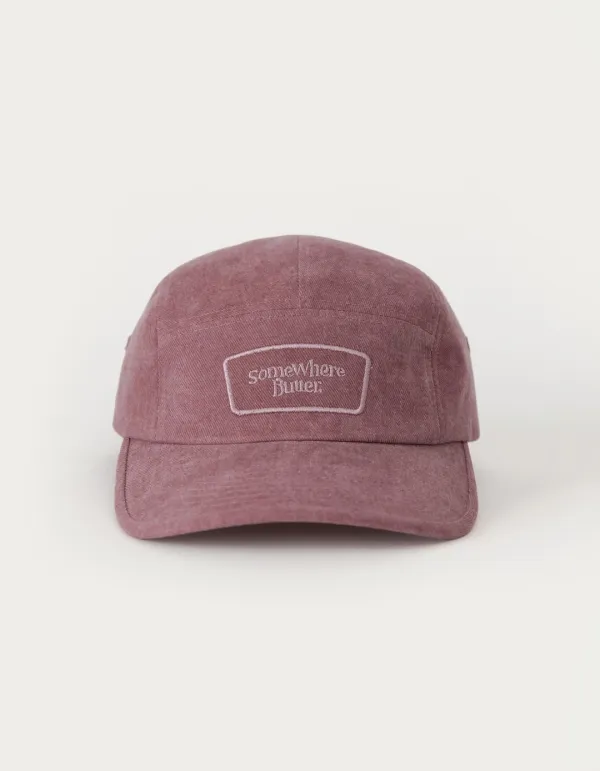 Wave Logo Pigment Camp Cap - Vintage Pink