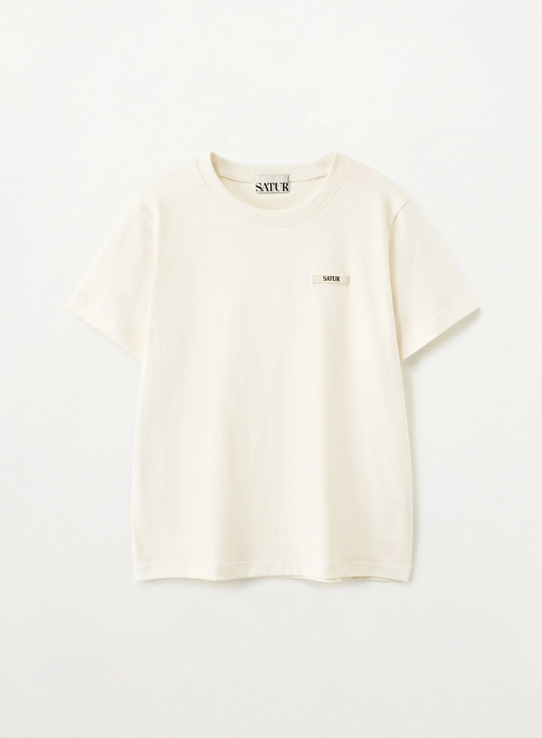 세터 (W) Supima Basic Crewneck T-Shirt - Cream 상품 이미지 1