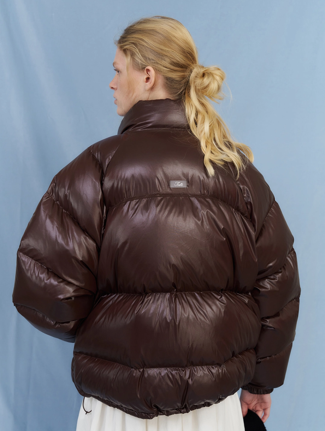 포에토 Gloss puffer duck down jumper - brown 상품 이미지 2