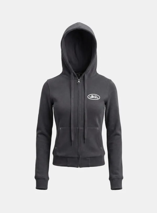 [w-hde26-024] Mystic Capsule Slim-Fit Zip-Up Hoodie - Charcoal