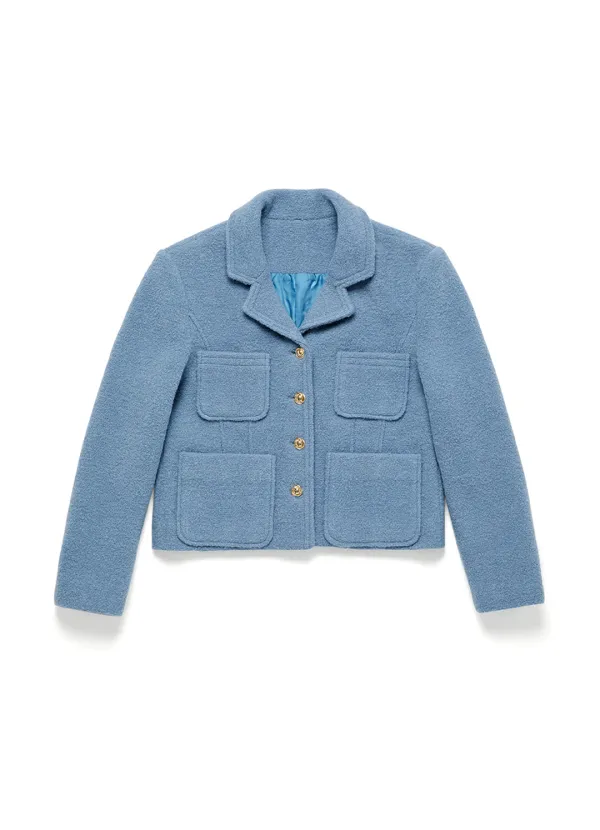 Velour Wool Tailored Jacket