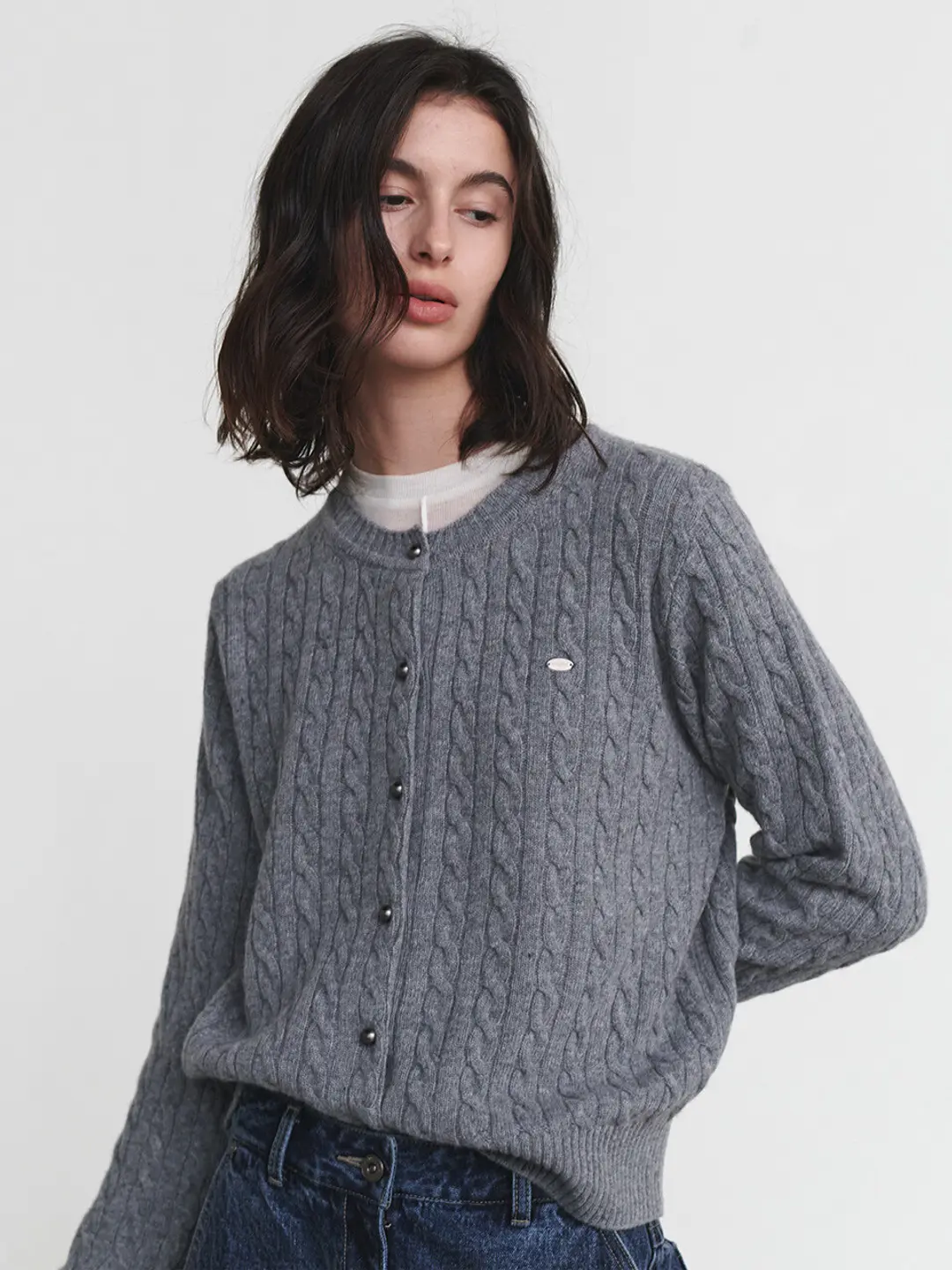 루에브르 Wool Blend Cable Knit Cardigan SK4WD927_3color 상품 이미지 2