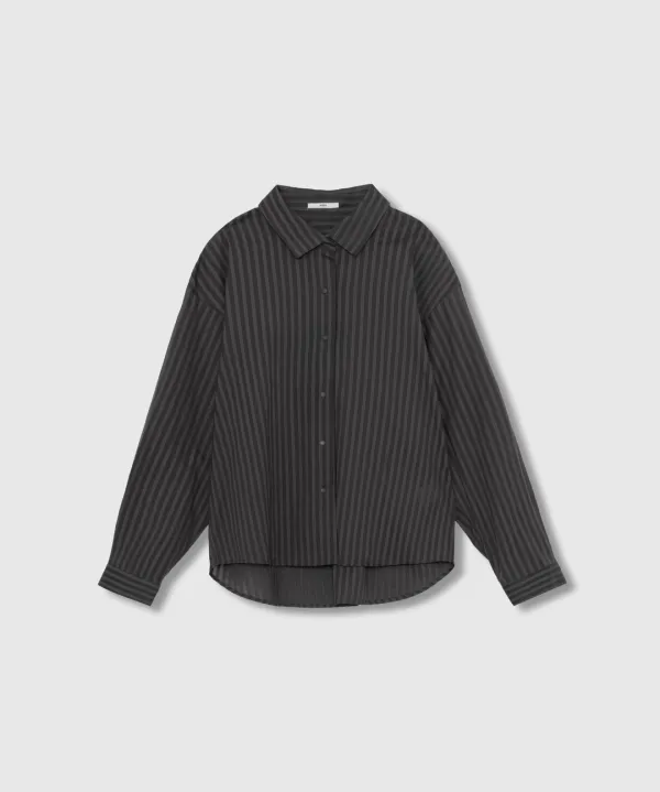 Veil stripe shirt (Charcoal)