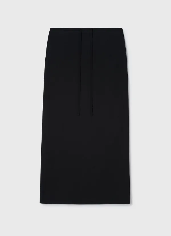 [2nd] Drawstring Maxi Skirt / Black