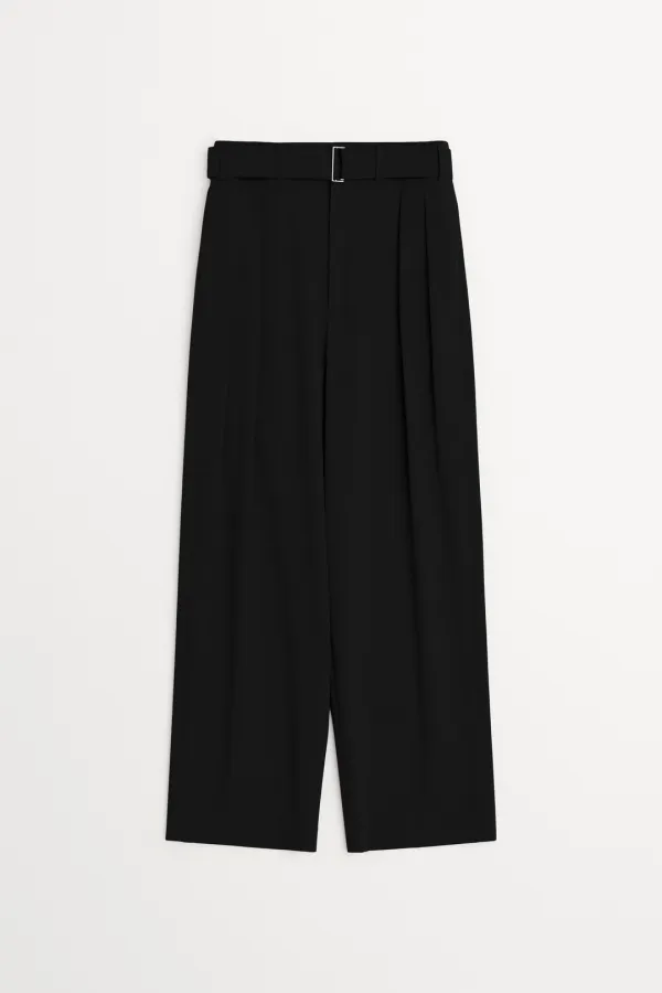 Perris Detachable Belt Trousers black