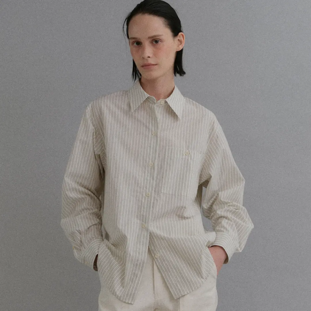 베이오드 ICHIMEN Stripe shirt_by Japan Fabric 상품 이미지 2