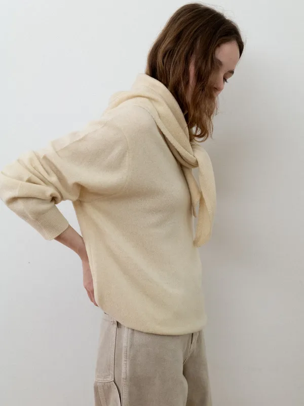 Miles wool knit scarf_butter