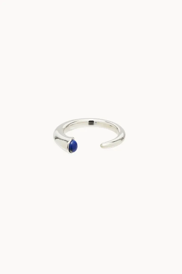 [VEI] 925silver PETAL GEM OPEN RING_LAPIS LAZULI_OD3A2MRG90
