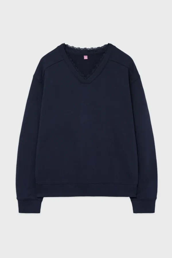 SN Lace Sweatshirt (Navy)