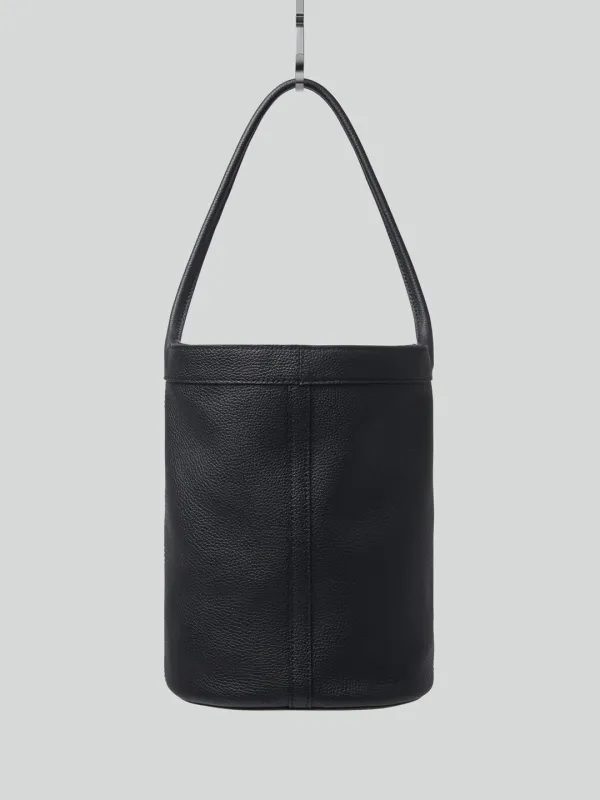 21 LEATHER BUCKET BAG SMALL (BLACK)
