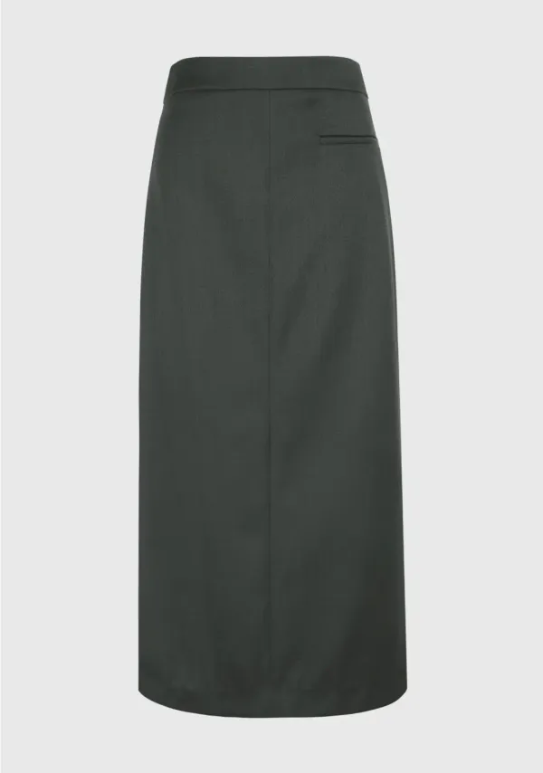 Pin Straight Wool Skirt