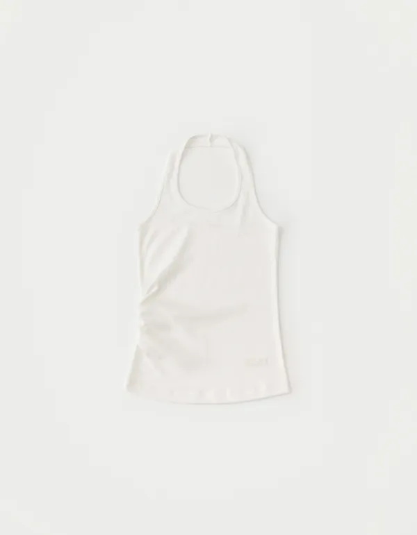 Shirring Halter Sleeveless - Ivory