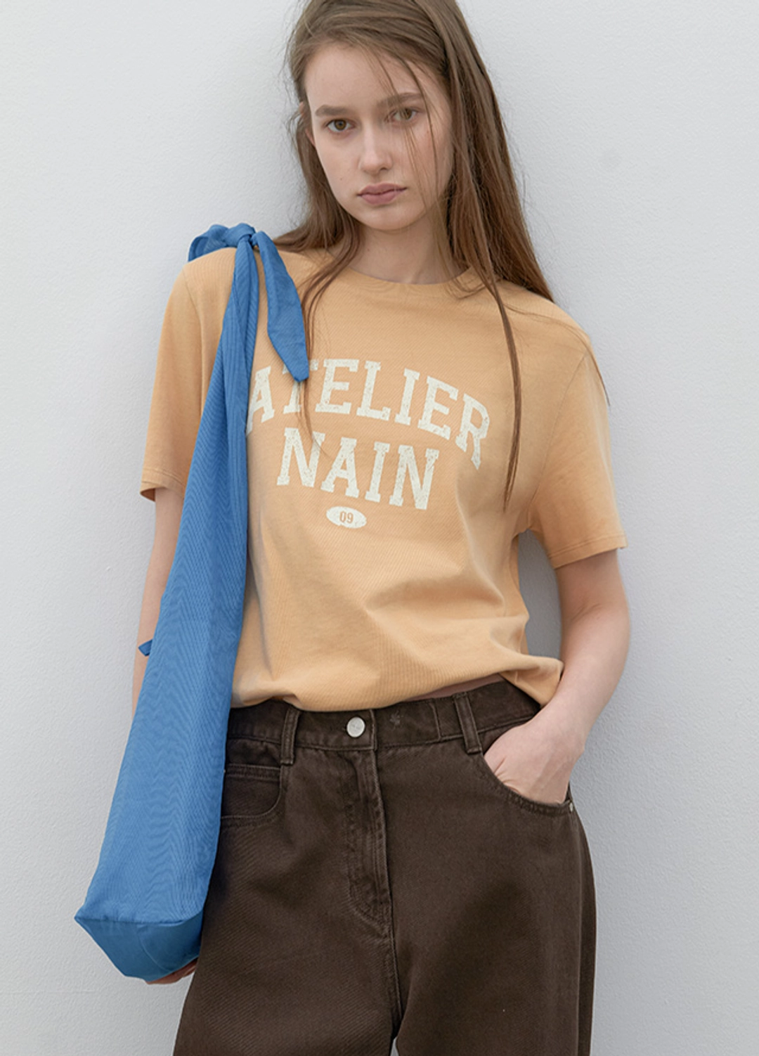 아뜰리에 나인 (T-7161)VINTAGE LOGO PIGMENT TEE 상품 이미지 2