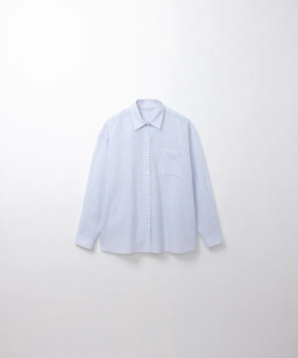 오브 체크 셔츠 (pastel blue)