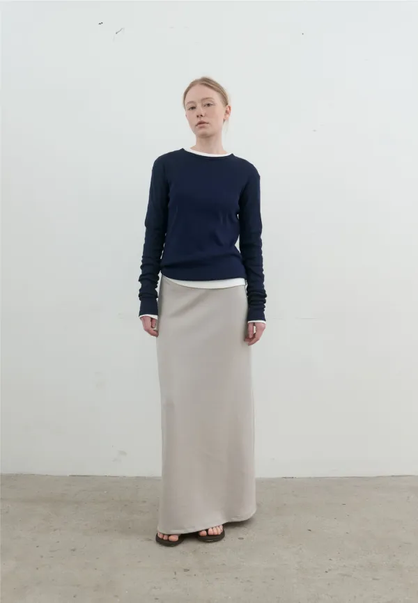 Essential cotton long sleeve (navy)