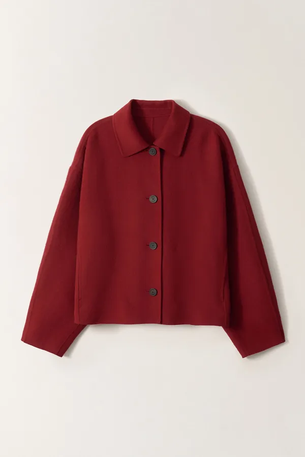 퓐 싱글 카라 핸드메이드 자켓 (Red)