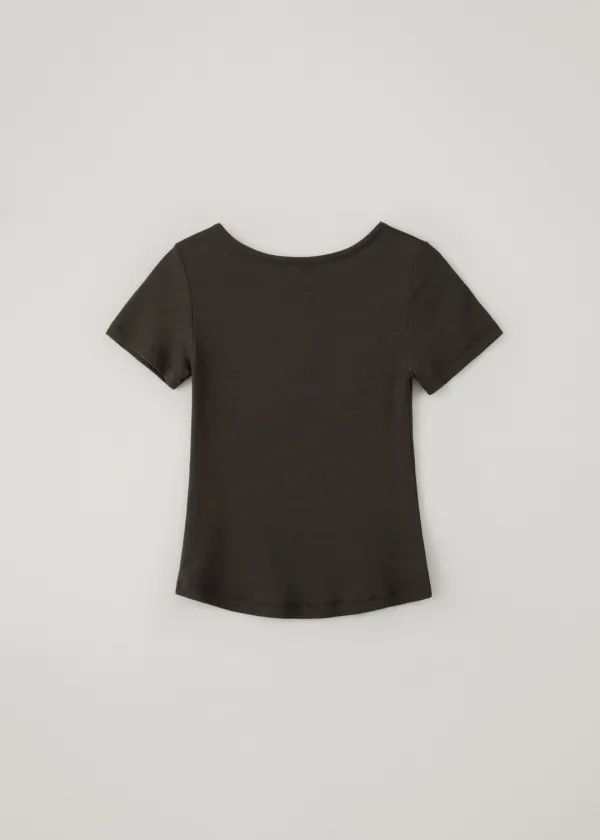 [6th-reorder] Half_Lyn two-way short sleeve tee (4colors)