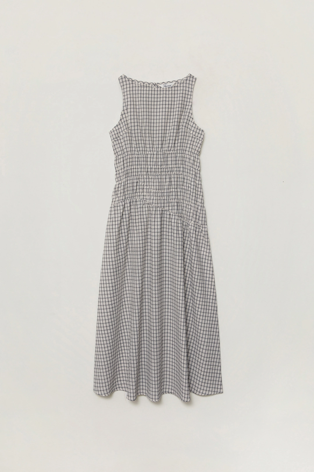 세이지먼트 SOMEL SMOCKED LONG DRESS_CHECK 상품 이미지 1