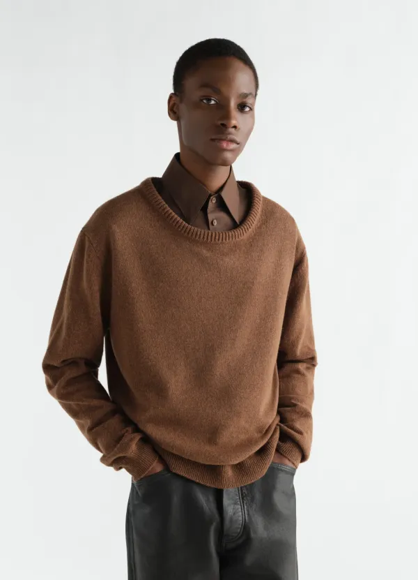 CREW-NECK SWEATER IN ALPACA WOOL BLEND