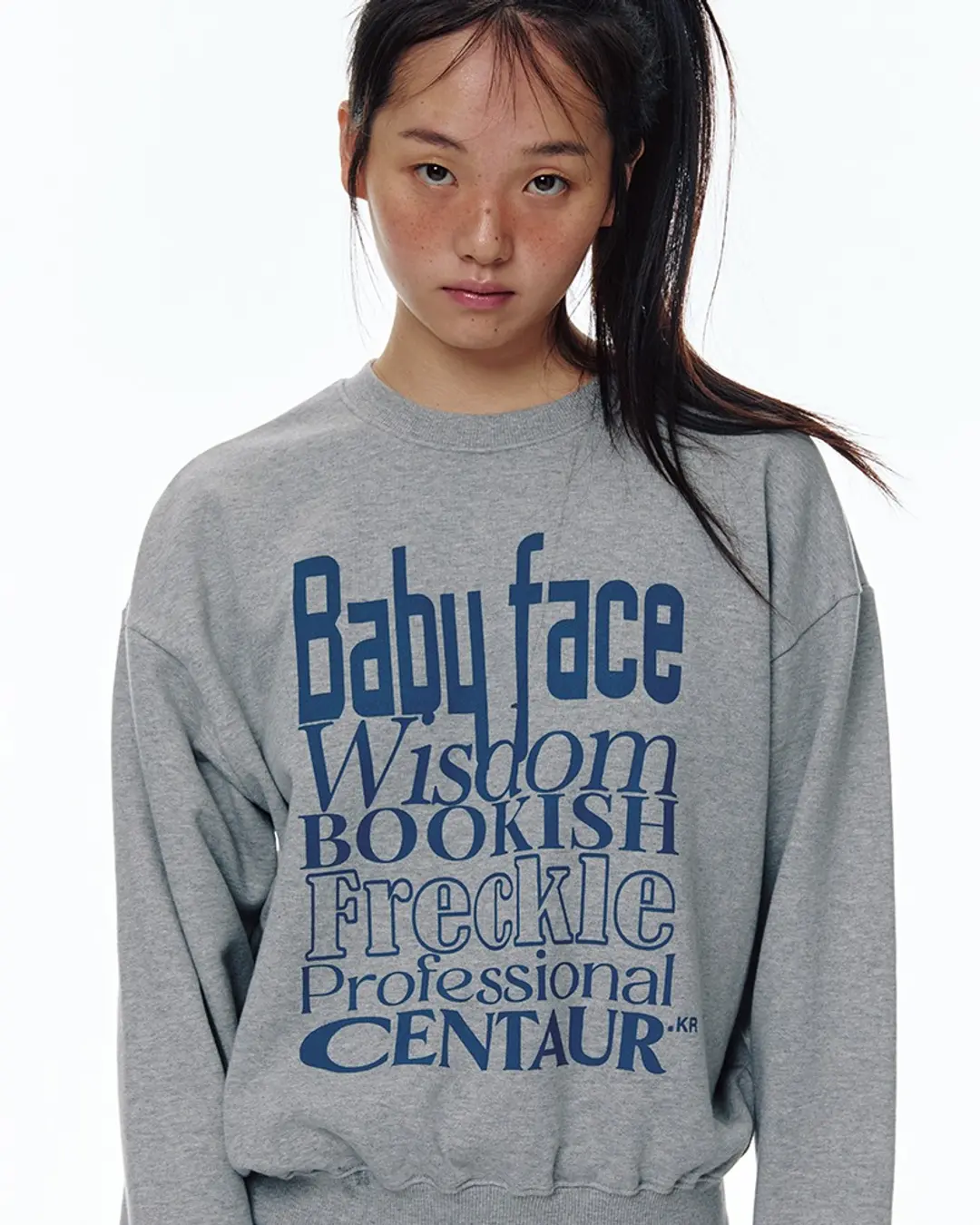 센토르 BABYFACE SWEATSHIRT_DARK GREY 상품 이미지 2