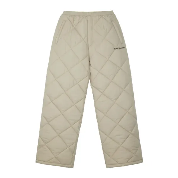 QUILTED PADDING PANTS - BEIGE