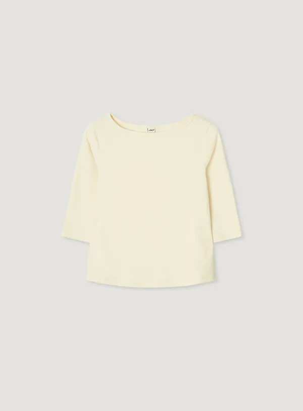 CROFFLE SLIM TEE_CREAMY LEMON
