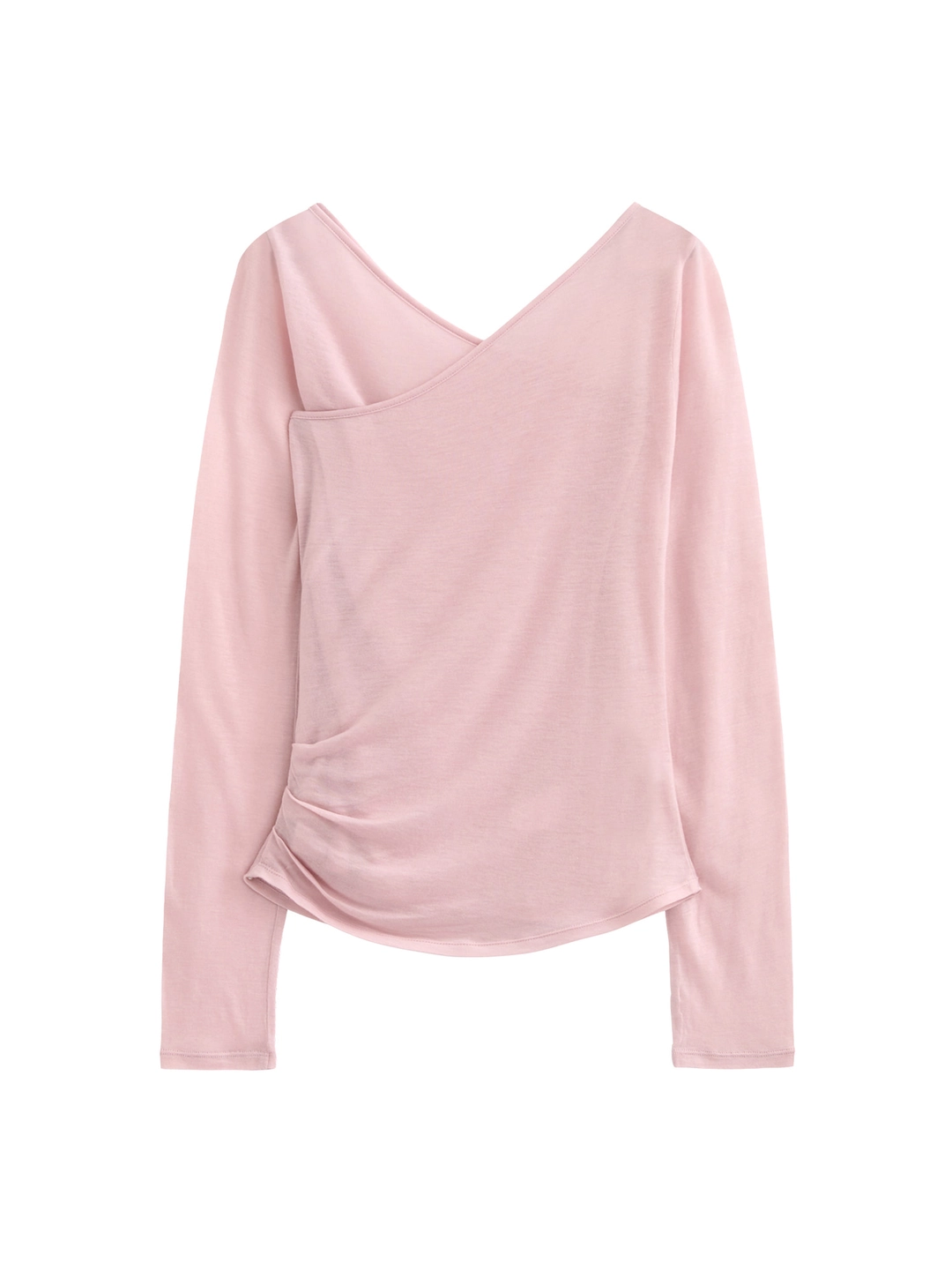 포에브 One Shoulder Layered Top Set - Light Pink 상품 이미지 3