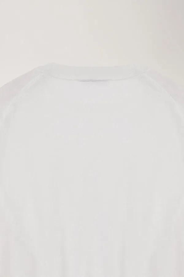 UNISEX SHEER CREWNECK SWEATER IVORY_UDSW5A106IV