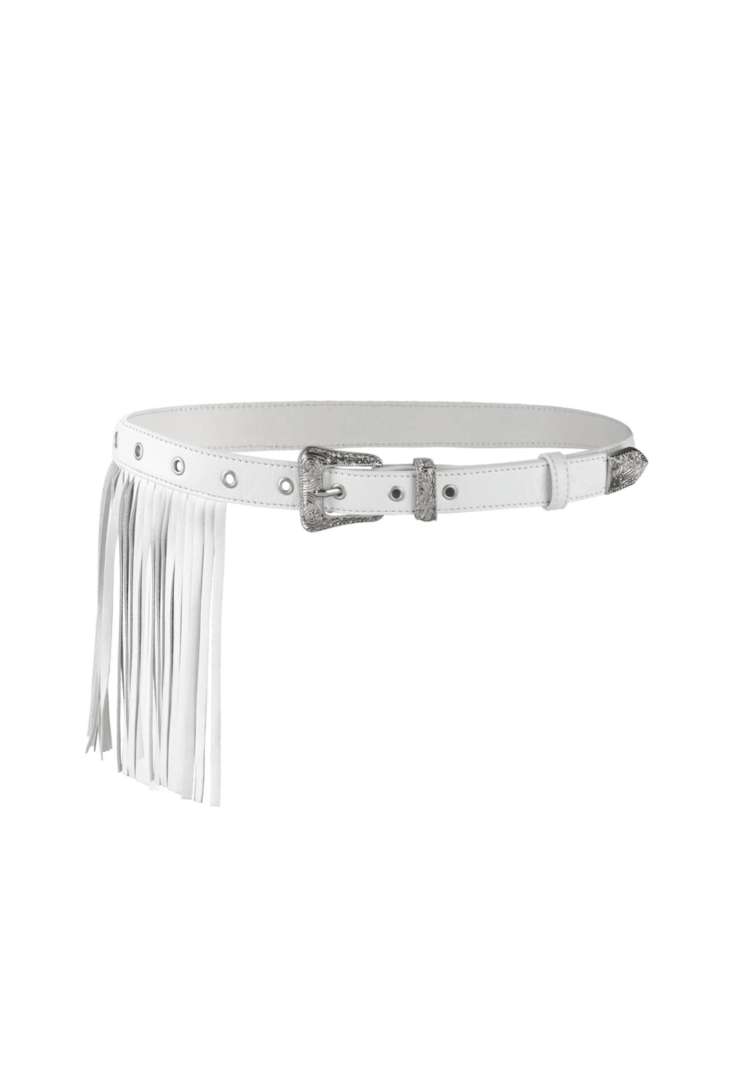 힐다 Real leather Tassel Belt [White] 상품 이미지 1