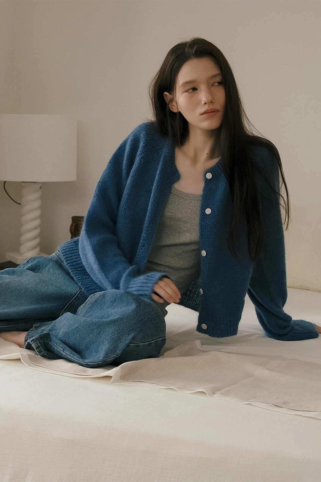 샤드라마 SWEET MOHAIR CARDIGAN [FADE BLUE] 상품 이미지 2