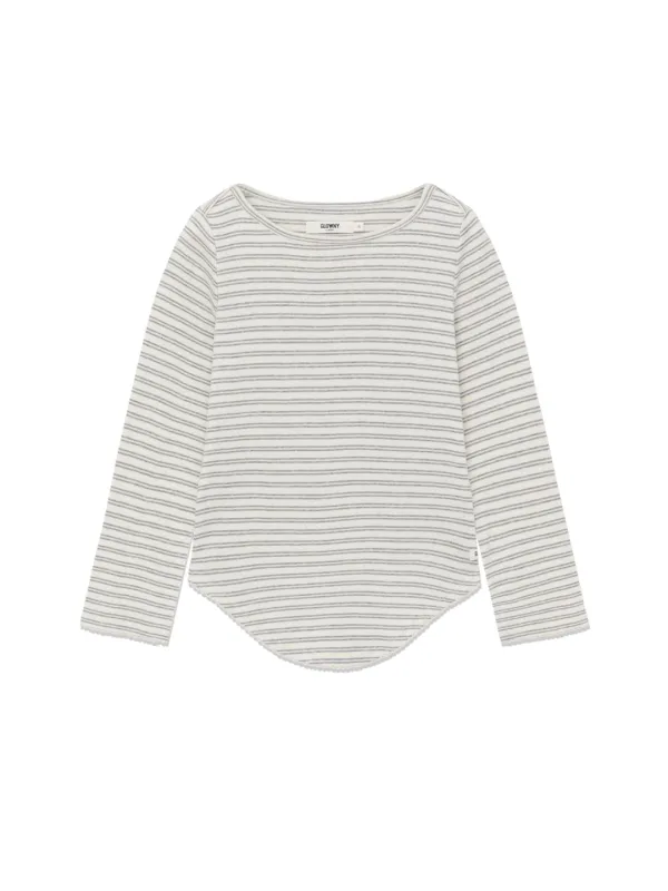 3/4 SOFT WAVE TEE (IVORY STRIPE)