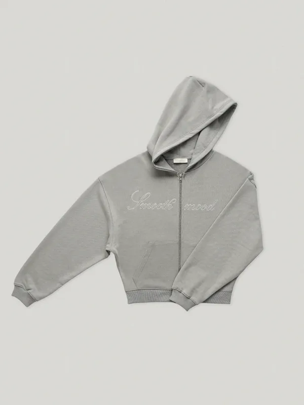 Drew Hooded Zip Up Low Gray (5th)