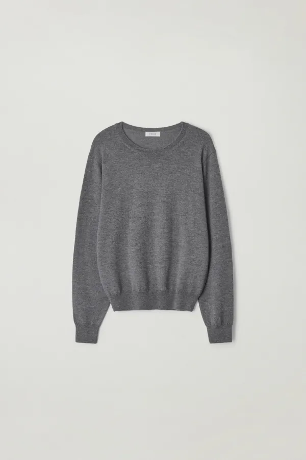 Wool knit pullover (Gray)