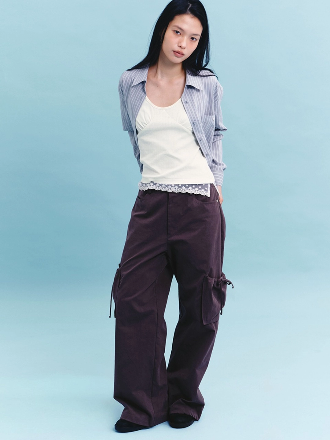 마가린핑거스 STRAP CARGO PANTS (PURPLE) 상품 이미지 2