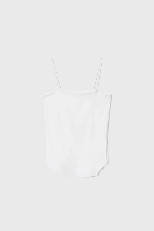 Stretch Jersey Camisole (White / Light Gray / Black)