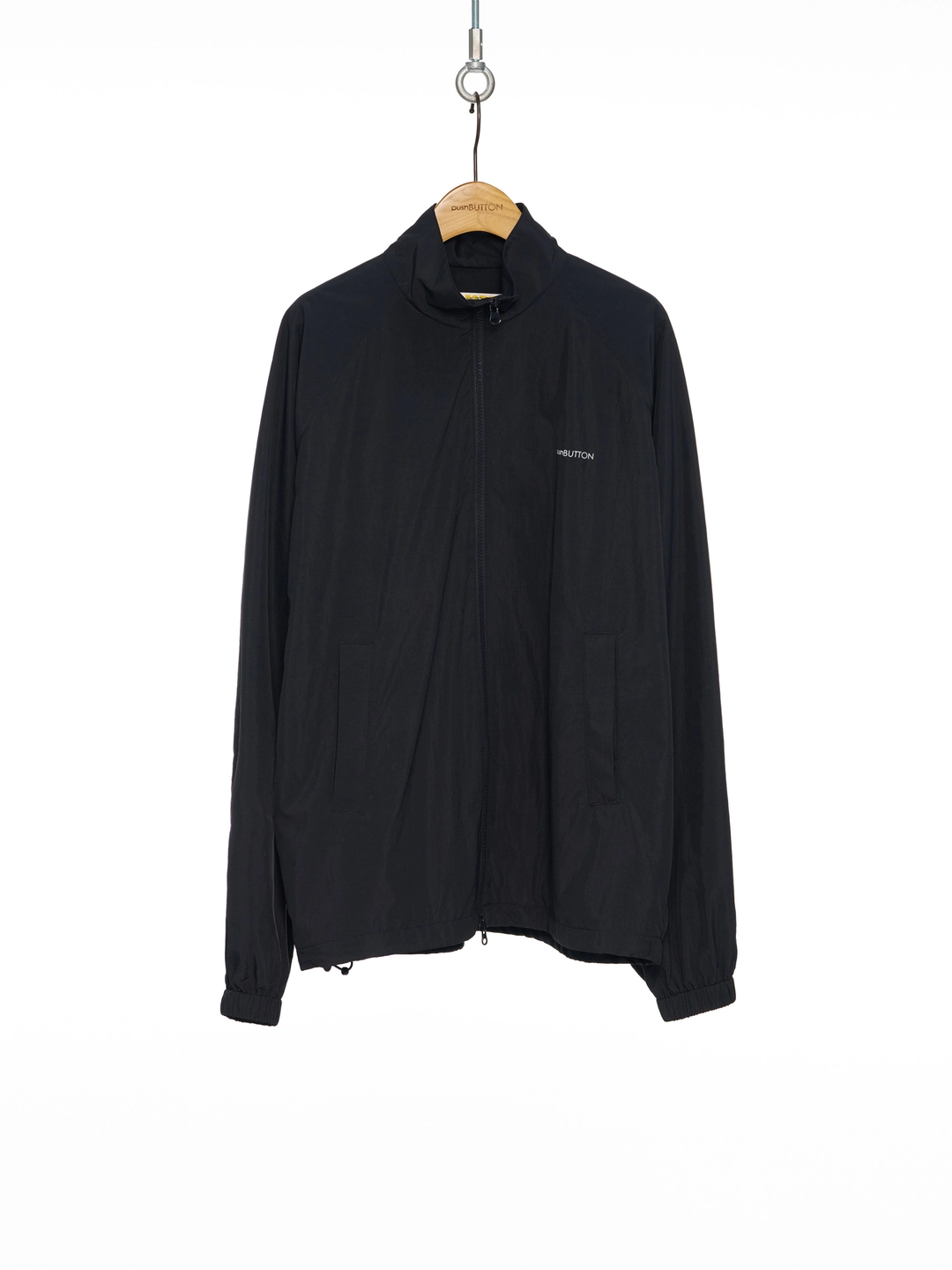 푸쉬버튼 PF25 BLACK LOGO PRINTED WINDBREAKER JACKET 상품 이미지 1