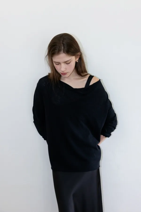 Low Drape Summer Knit_Black