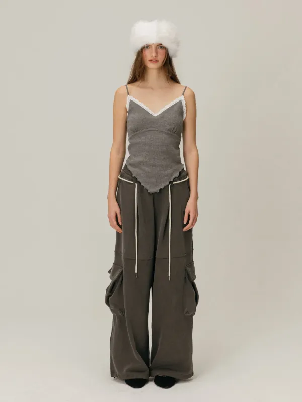 PIGMENT CARGO SWEATPANTS / CHARCOAL