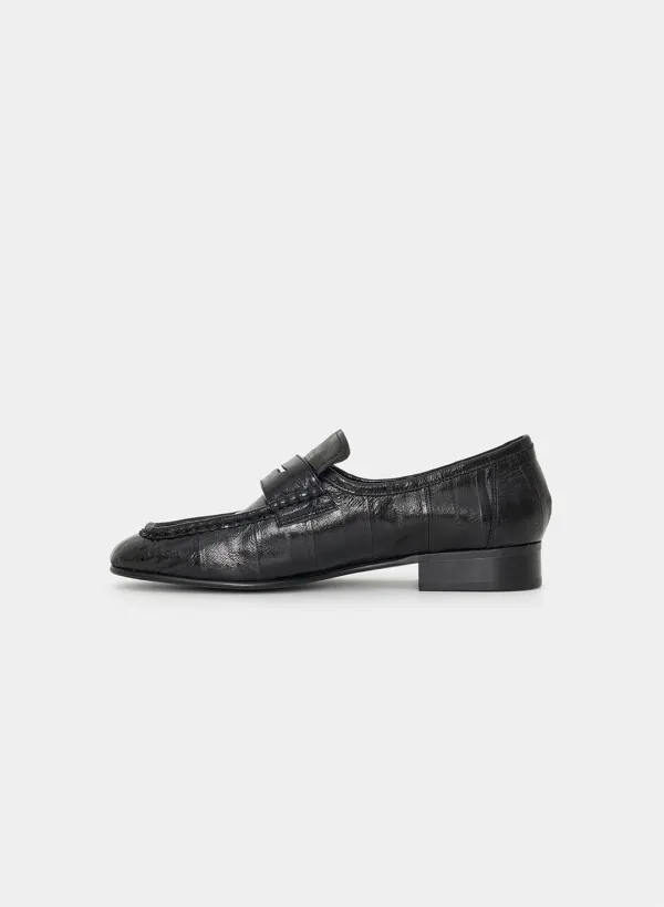 Monsanto eel penny loafer - Black