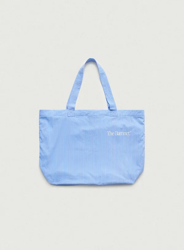 Cotton Stripe Tote Bag_Blue