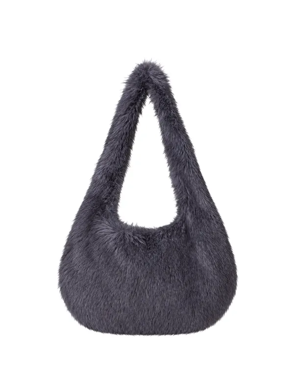 SOFT FUR SHOULDER BAG [PURPLE]