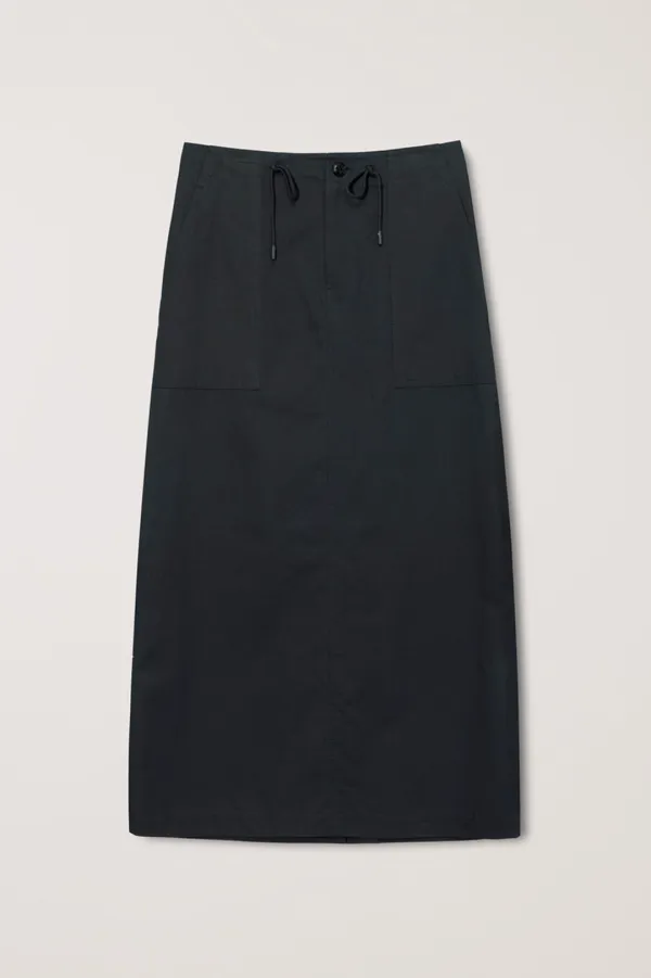 A-LINE MAXI SKIRT CHARCOAL GREY_UDSK6B222CG