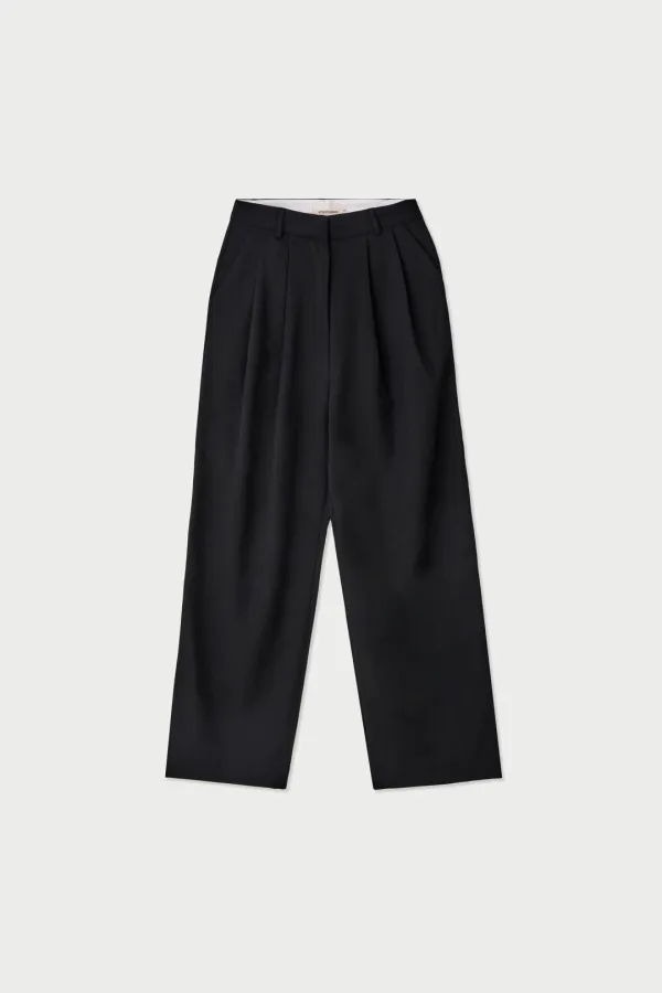 Basil pintuck slacks_black