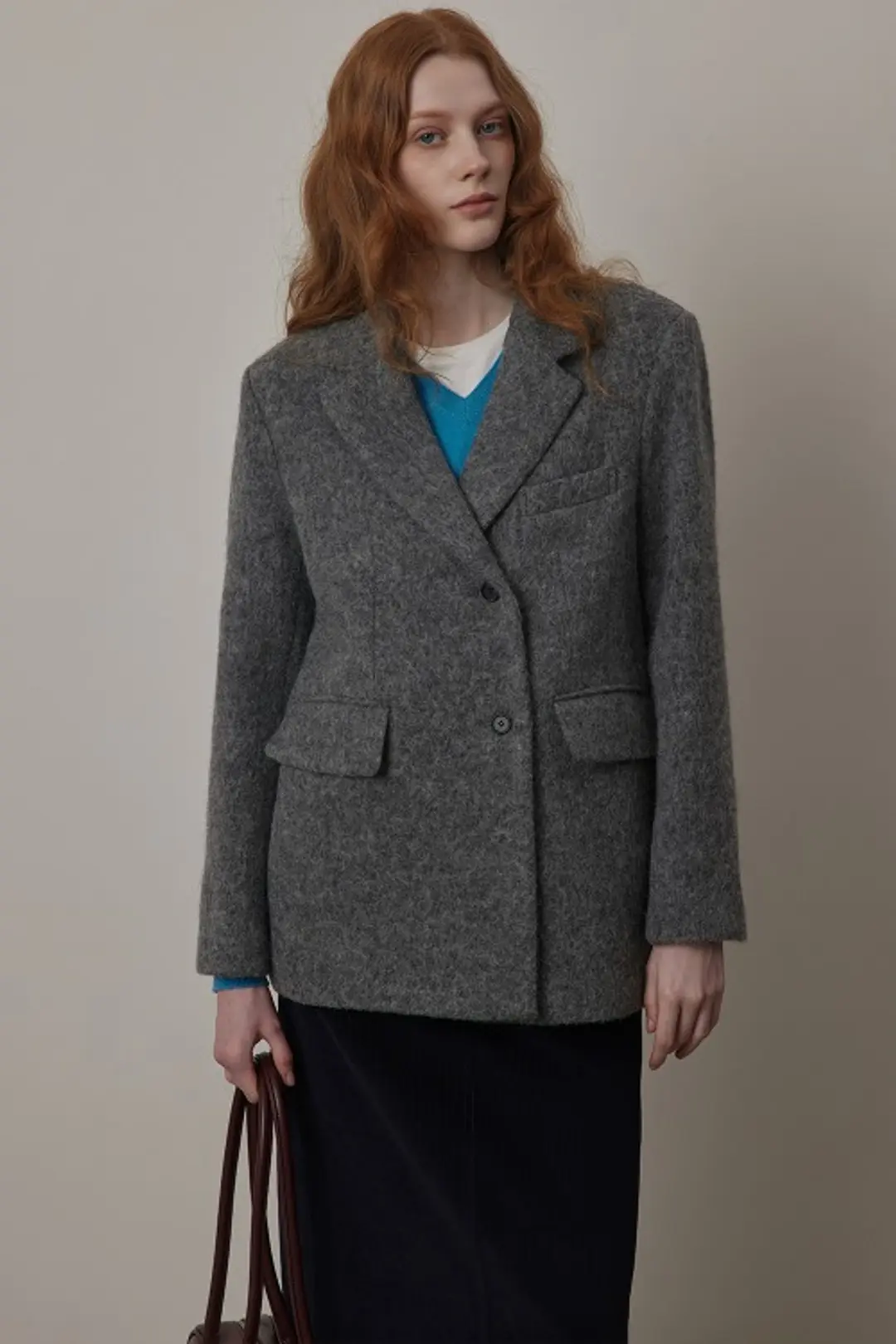 퀸스래빗 Hairy Alpaca Standard-fit Wool Jacket 상품 이미지 2