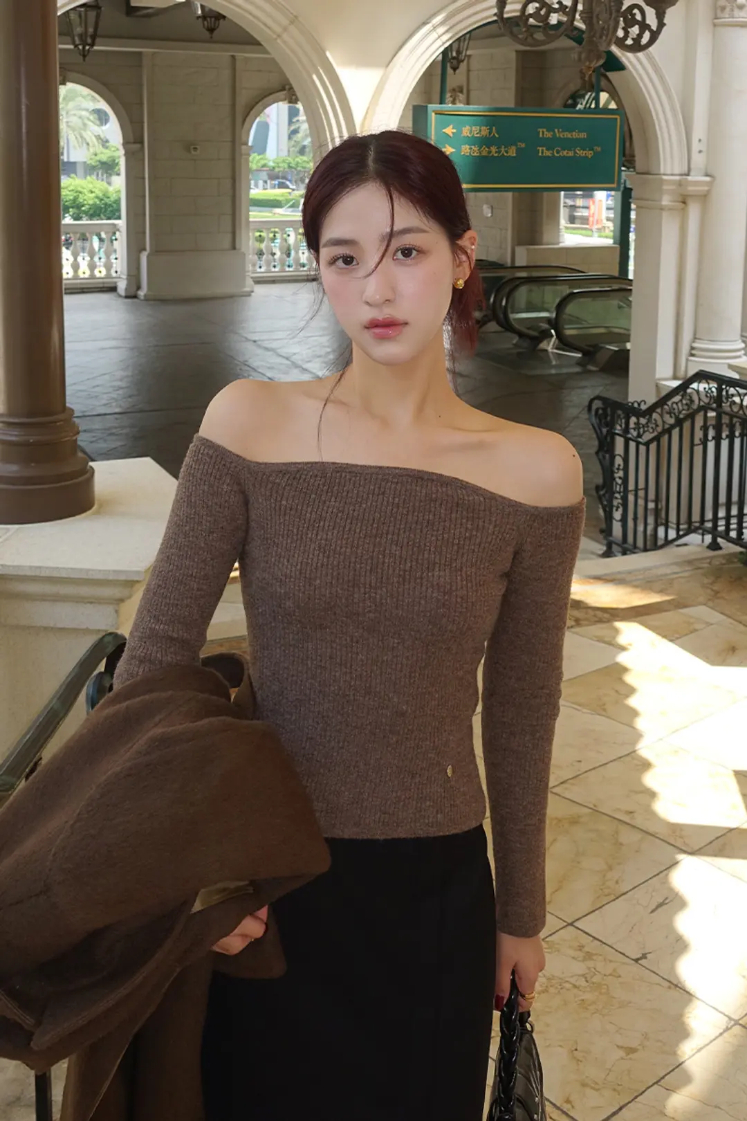 루시르주 Wool Upper Strap knit (brown) 상품 이미지 2