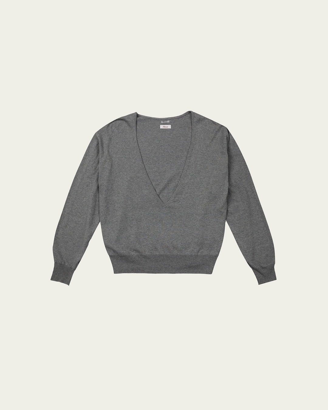 리본빛 (7차) Kind V-neck Knit - Gray 상품 이미지 1